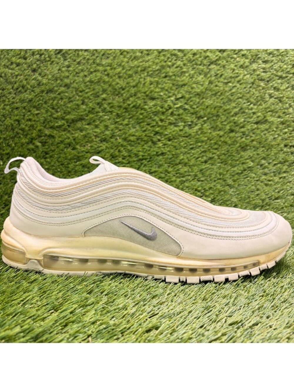 Nike Air Max 97 Mens Size 14 White Athletic Running Walking Shoes Sneakers